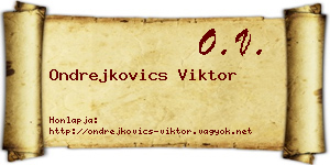 Ondrejkovics Viktor névjegykártya