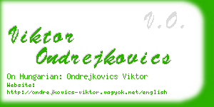 viktor ondrejkovics business card